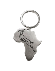 Stainless Steel Springbok Africa Keyring 3mm