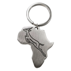 Stainless Steel Springbok Africa Keyring 3mm