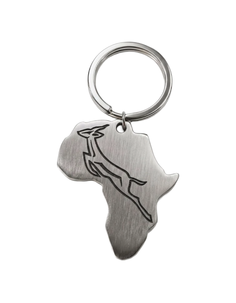 Stainless Steel Springbok Africa Keyring 3mm