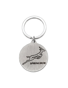 Stainless Steel Springbok Round Keyring 3mm