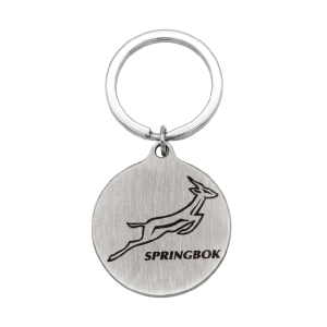 Stainless Steel Springbok Round Keyring 3mm