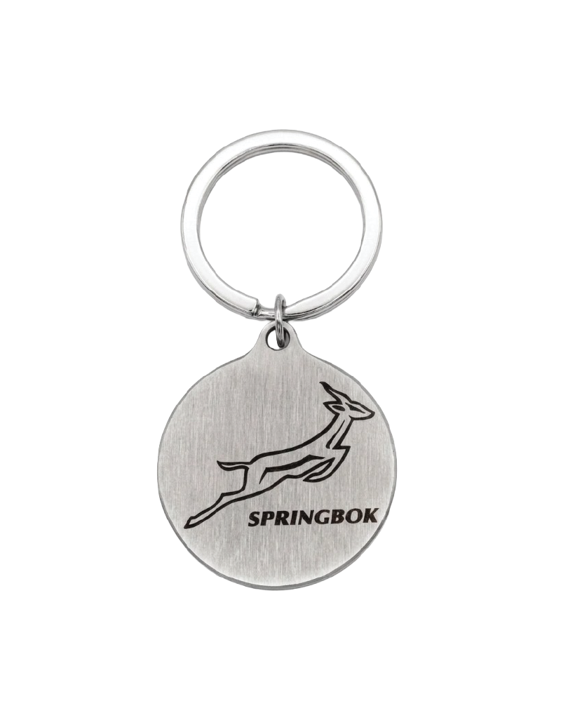Stainless Steel Springbok Round Keyring 3mm