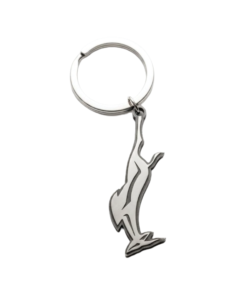 Stainless Steel Springbok Keyring 3mm